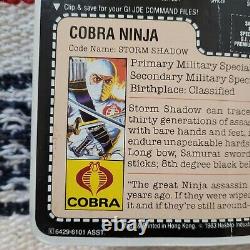K2100266 Storm Shadow Moc Mint On Sealed Card 1983 Gi Joe Cobra Vintage
