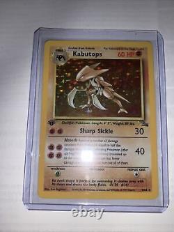 KABUTOPS Pokemon Card First 1st Edition Holo Foil Original Owner Ex-Mint Fossil