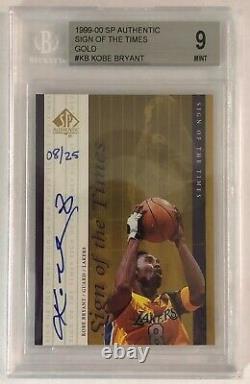 KOBE BRYANT 99-00 SP Sign of the Times Gold Auto # 8 / 25 BGS 9 All Time Auto