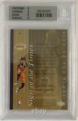 KOBE BRYANT 99-00 SP Sign of the Times Gold Auto # 8 / 25 BGS 9 Jersey # 1/1