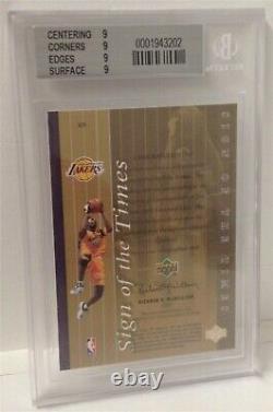 KOBE BRYANT 99-00 SP Sign of the Times Gold Auto # 8 / 25 BGS 9 Jersey # 1/1