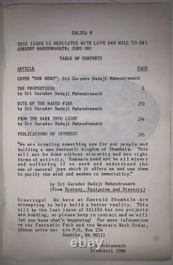 Kalika 8, 1986, Sri Gurudev Mahendranath, Occult Periodical, Crowley Related