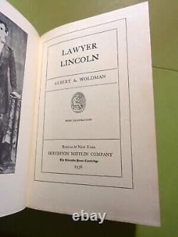 LAWYER LINCOLN by Albert Woldman 1st Edition 1936 with DJ. SIGNED HARDCOVER