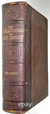 LEATHERMEMOIRS of ULYSSES GRANT! (FIRST EDITION 1879!)Civil War Personal TRAVEL
