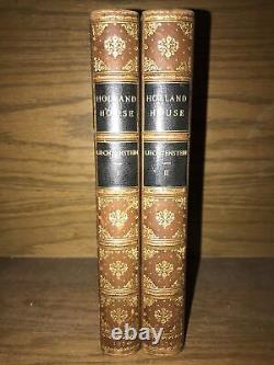 LEATHER SetHOLLAND HOUSE! First Edition Gilded Calf 1874 Original Very Good Gift