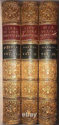 LEATHER Set LORD HARDWICKE (First Edition 1847!) Politics History Original Full