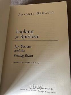 LOOKING FOR SPINOZA First Edition Signed by ANTONIO DAMASIO MINT! RARE