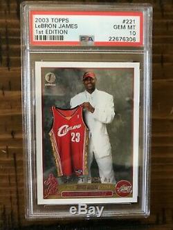 Lebron James Topps 1st Edition Rookie 221 PSA 10 RC Nicely Centered Low Pop