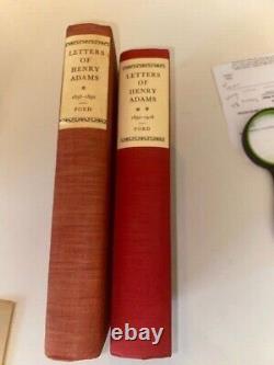 Letters of Henry Adams (Two Vols) / First Edition, 1930 & 1938