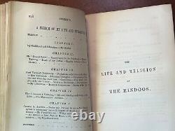 Life And Religion Of The Hindoos, Gangooly, Excellent 1860 1st ed