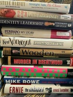 Lot Of 20 Autographed Books Jimmy Carter Kurt Vonnegut Carole King Stephen King