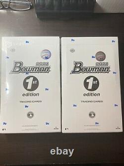 Lot Of 2 2021 Bowman 1st Edition Sealed Box (24 Packs Each Box) IN HAND
