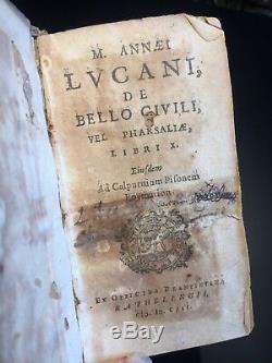 Lucan's Pharsalia and the Tragedies of Lucius Annaeus Seneca, 1612, Rare, Latin