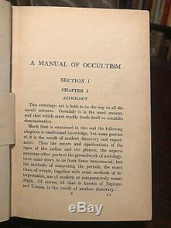 MANUAL OF OCCULTISM SEPHARIAL 1st, 1911 DIVINATION ALCHEMY MAGICK ASTROLOGY