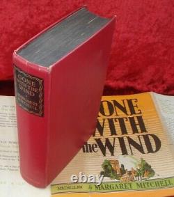 MARGARET MITCHELL GONE WITH THE WIND FIRST EDITION & Original D/J & Bonus