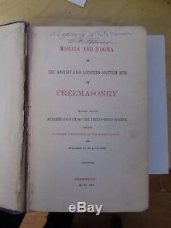 MORALS DOGMA FREEMASONRY 1871 1st Ed Masonic OCCULT Freemason ANTIQUE BOOK