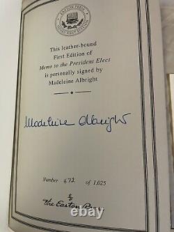 Memo to the President Elect by Madeleine Albright Signed First Edition