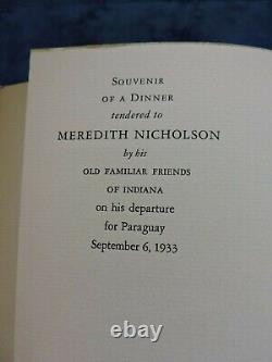 Meredith NICHOLSON / Old Familiar Faces First Edition 1929