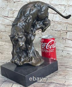 Miguel Lopez Milo 100% Solid Bronze Cougar Mt Lion Signed Collector Edition Art