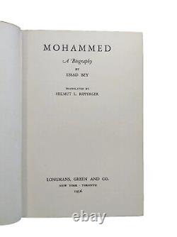 Mohammed A Biography By Essad Bey 1st Ed. (HB, 1936)