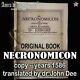 Necronomicon Original Book John Dee Occult Dark Rare Grimoire Dead Evil Satanic