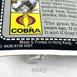 New 1985 GI Joe Figure Cobra Ninja Storm Shadow NOS On Card Extremely Rare
