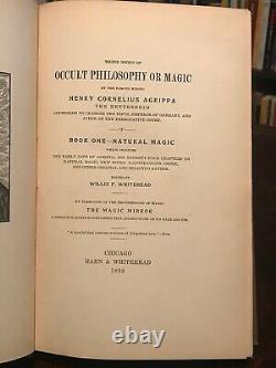 OCCULT PHILOSOPHY NATURAL MAGIC, Agrippa Grimoire Mysticism Alchemy 1898