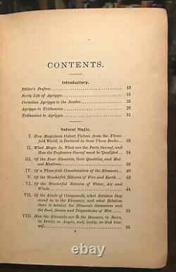 OCCULT PHILOSOPHY NATURAL MAGIC, Agrippa Grimoire Mysticism Alchemy 1898