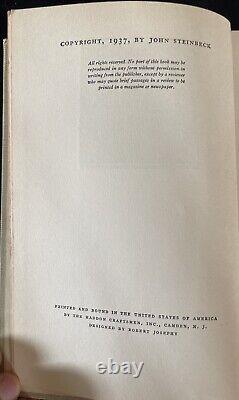 Of Mice And Men by John Steinbeck First Edition 1937 Covici Friede