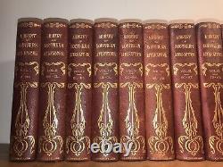 Old Leather Leatherbound Books Antique Antiquarian Library Rustic Decor Rare Set