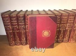 Old Leather Leatherbound Books Antique Antiquarian Library Rustic Decor Rare Set