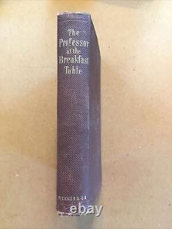 Oliver Wendell Holmes / The Professor at the Breakfast Table / 1st Edition 1860