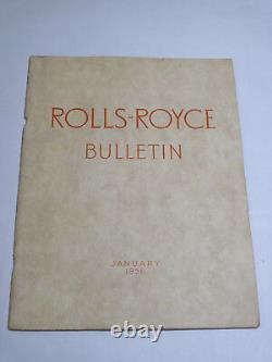 Original First Edition Set of Rolls Royce Bulletins 1952 to 1957