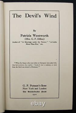 Patricia Wentworth THE DEVIL'S WIND 1912 1st ED withDJ VRARE