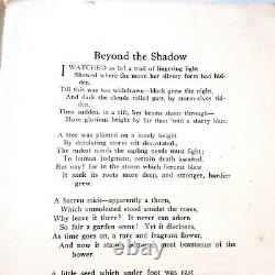 Pearl Waggoner Beyond The Shadow First Edition 1913 Poems