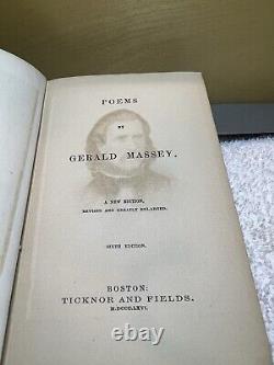 Poems By Gerald Massey (First Edition)