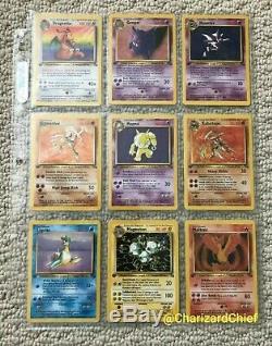 Pokemon 100% Complete First Edition Fossil Set 62/62 Original 1st Ed Holo Cards