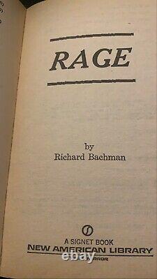 RAGE book by Richard Bachman (Stephen King) 1st Edition Print (1977) Paperback