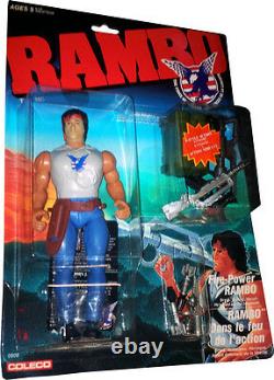 RAMBO The Force of Freedom Fire-Power Rambo Figure New! MOSC