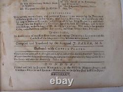 RARE 1st EDITION 1734 THE HISTORY OF THE INQUISITION by J. BAKER