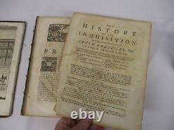 RARE 1st EDITION 1734 THE HISTORY OF THE INQUISITION by J. BAKER