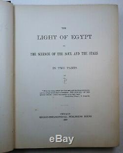 RARE Book Light of Egypt 1889 1st Occult Hermetic Brotherhood Luxor Burgoyne