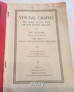 RARE Nat Fleischer Young Griffo First Edition 1928