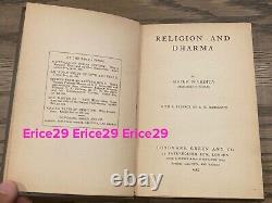 RARE Religion And Dharma by Sister Nivedita 1915 First Edition