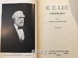 R. E. LEE, A Biography by Douglas Southall Freeman, 1934, First edition, 4 Vols