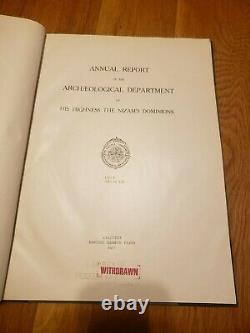 Rare Archaeological Report Of Nizam's Dominions 1915-16 India Original Edition