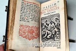Rare'PLANTIJN' miniature prayerbook 1716, with fine engravings & copper locks