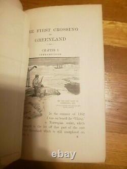 Rare The First Crossing Of Greenland 1890 F. Nansen Vol I Only 1st Edition