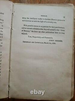 Rare The Gems Of Masonry Emblematic And Descriptive J. Sherer 1859 1st Edition