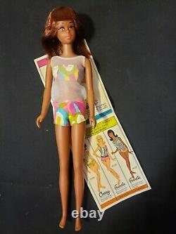 Rare Vintage Black Francie Tnt Barbie Doll 1967 1st Edition Original Box Mattel